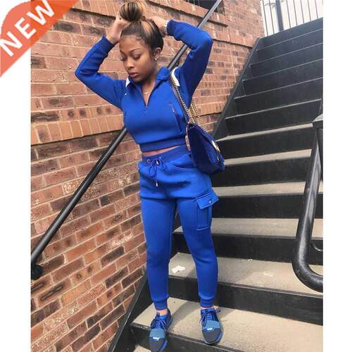 hirigin Trcksuits Women's Sets Zipper Up Long Sleeve Cr