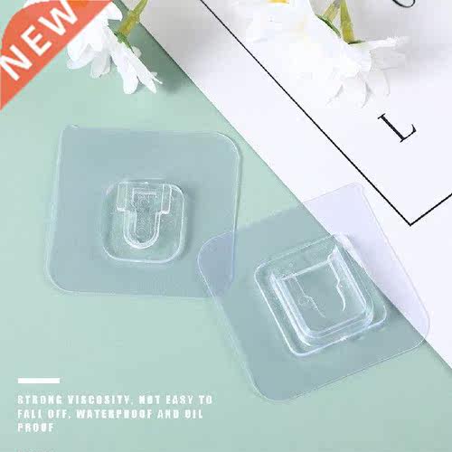 2 Pieces Wall Hook Plastic Double Side Storage Holders Self