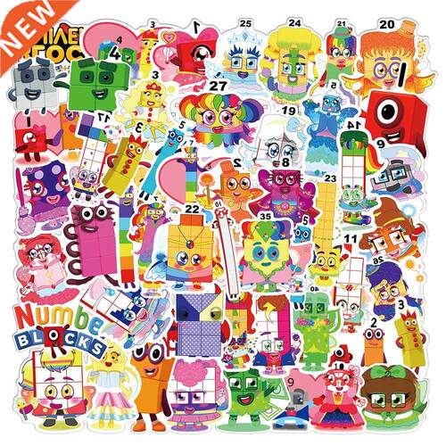 10/30/50pcs Numberblocks Cartoon Stickers Decals Cute Graffi