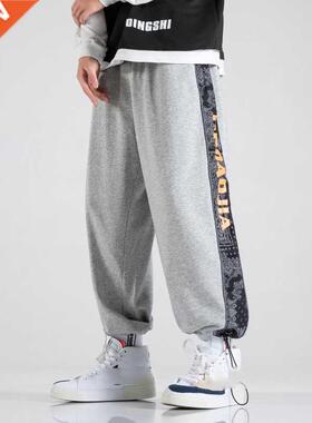 2022 Ankle-Lenth Black Grey Sweatpants Setwear Spring Autumn