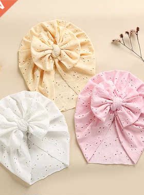 Cute Bow Baby Turban Hat Soft Elastic Kids Beanie Spring Sum