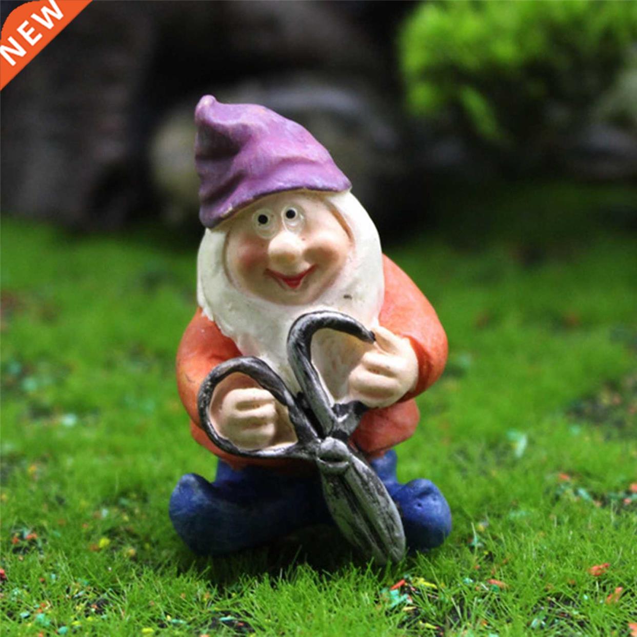7Pack of Outdoor Mini Gnomes Garden Statue Fairy Gardens图片