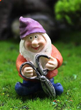 7Pack of Outdoor Mini Gnomes Garden Statue Fairy Gardens