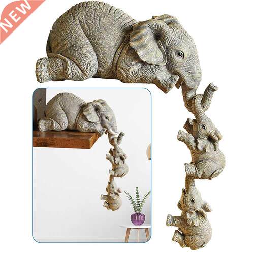 3 pieces of elephant m hanging 2 baby kawaii lucky deco