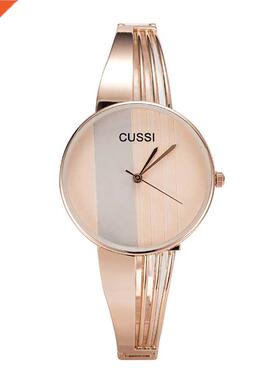 CUSSI Relogio Feminino Fashion Rose Gold Womens Bangle Brace