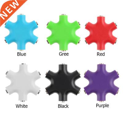 ALLOYSEED .5mm Jack 6 Way Multi Port Hub Aux Headphone Spli