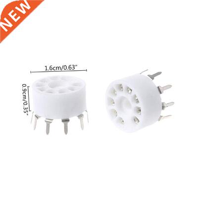 10pcs 9-pin Outlet Electronic Tube Ceramic Sockets Gold