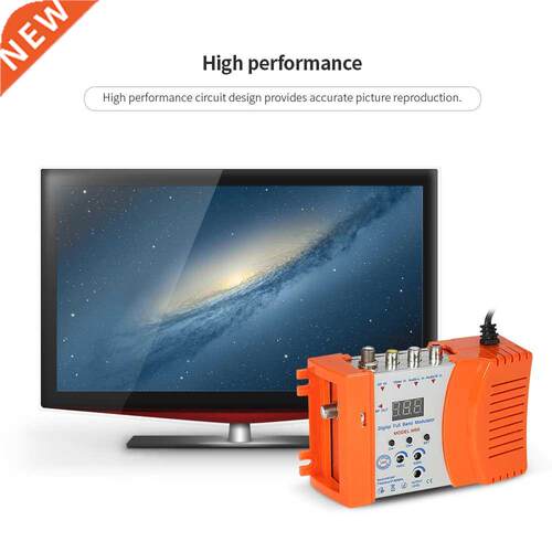 Compact RF Modulator Audio Video TV Converter RHF UHF Signal