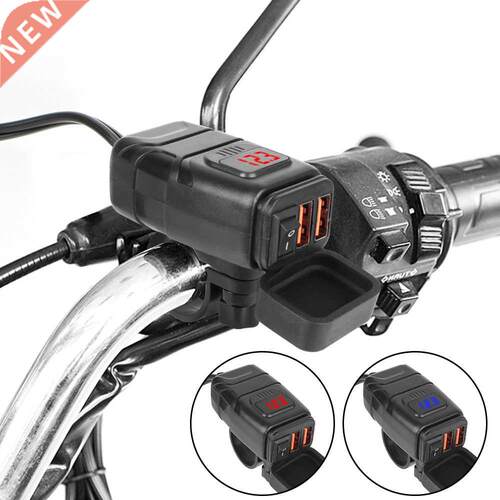 QC3.0 Dual USB Motorcycle Charger Waterproof Quick Charger V