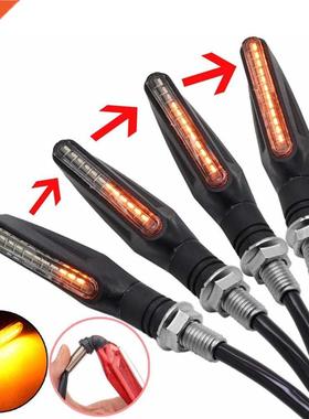 LED Motorcycle Turn Signals Light 12 SMD Tail Flasher Flowin