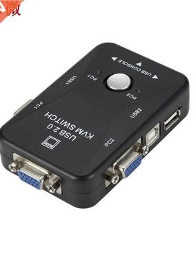 USB KVM Switch 2 Port VGA SVGA Switch Box USB 2.0 KVM Mouse