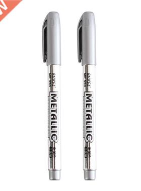 2Pcs  Gold And Silver 1.5mm Metallic Marker Pen Waterproo