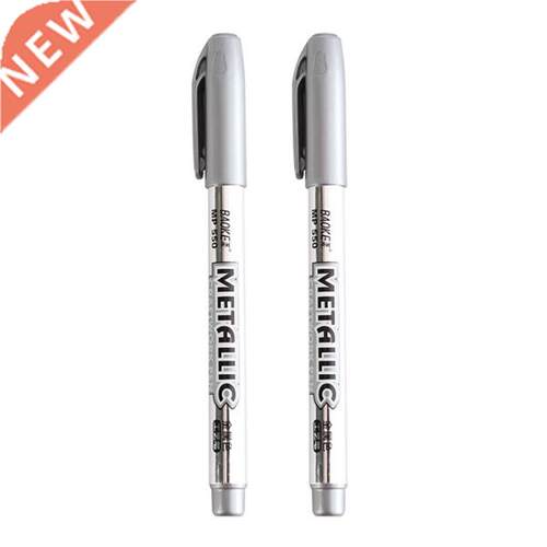 2Pcs  Gold And Silver 1.5mm Metallic Marker Pen Waterproo