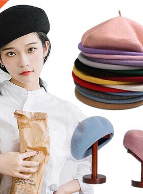 Women Girl Beret French Artist Warm Wool Winter Beanie Hat C