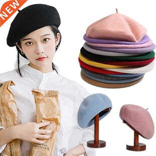 Women Girl Beret French Artist Warm Wool Winter Beanie Hat C