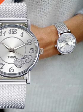 The Latest Top Fashion Ladies Mesh Belt Watch Wild Lady Crea