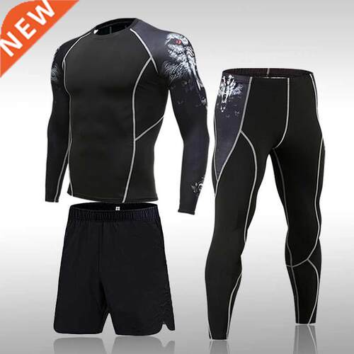 Man Compression Sports Suit Quick Drying Perspiration Fitnes