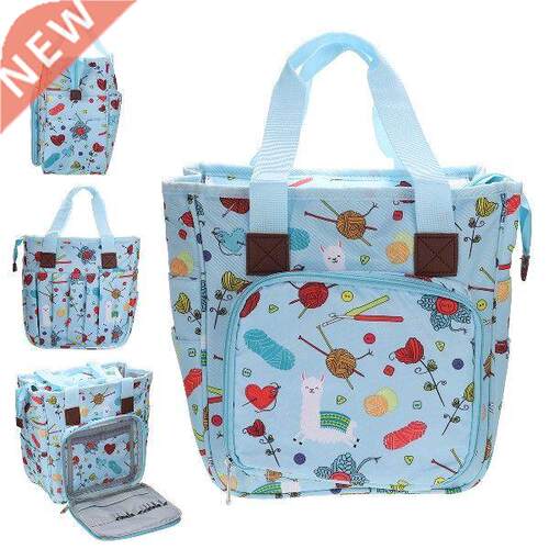 Blue Color Fashionable Oxford New Cloth Knitting Tote Yarn