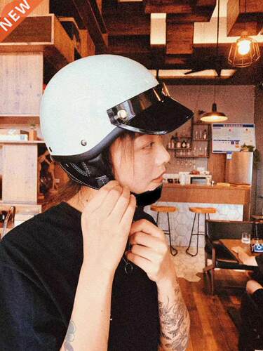 2 Gifts DOT Motor Helmet Retro Motorcycle Helmet Moto Helmet