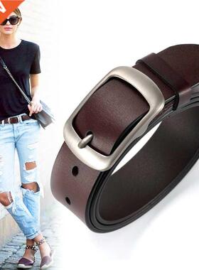 New Luxury Genune Leather Belt For Women Jean Strap Casual
