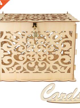 Wooden Wedding Cards Storage Box Invitation Letter Case