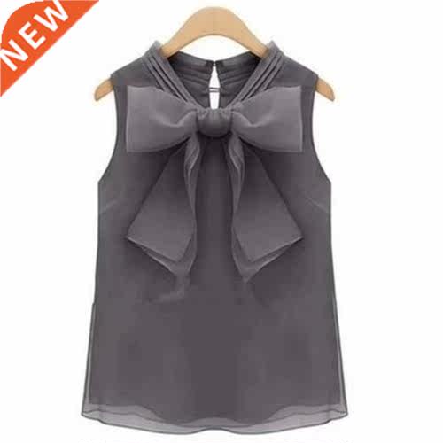 Women organza chiffon shirt spring and summer sleeveless chi