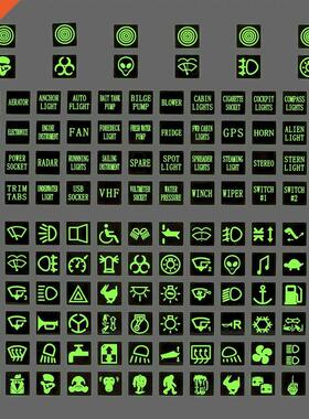 Luminous Car Stickers Instrument Panel Button Sticker PVC Tr