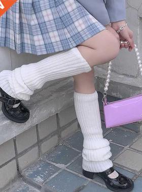 Women's Lolita Socks Leg Warmers all Knitted Long Knee Foot