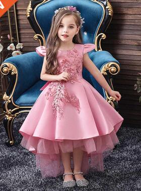 Pink Girls Dresses For Wedding Tulle Lace Long Girl Dress Pa