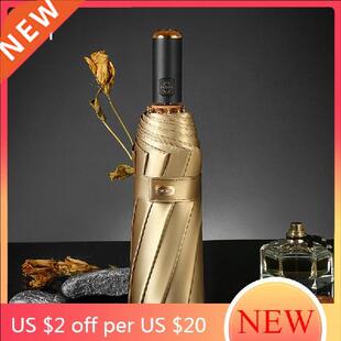 UV Protection Embroidery Small Glod Umbrella Women Luxury