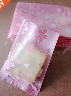 Cute  Candy Cookie Biscuit Bag Clear Pink Cherry