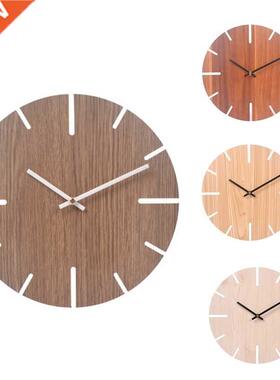 Nordic Style Retro Wall Clock Living Room Simple Solid Wood