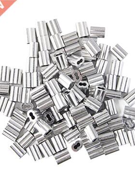 120x Aluminum Crimping Loop Sleeve for 2mm Diameter Wire Rop