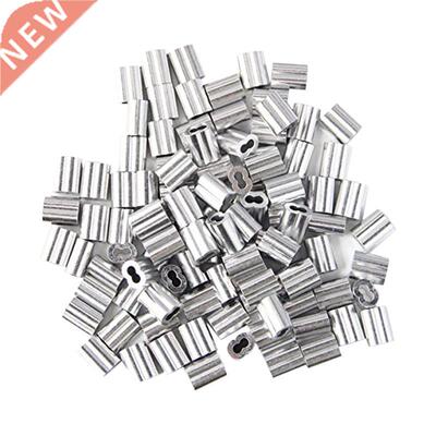 120x Aluminum Crimping Loop Sleeve for 2mm Diameter Wire Rop