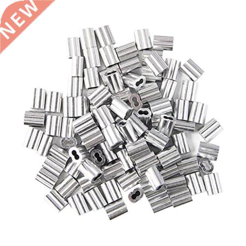 120x Aluminum Crimping Loop Sleeve for 2mm Diameter Wire Rop