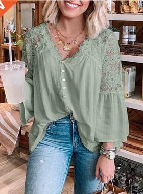 irt Women Blouse Blouses Boho irts Turn down Collar