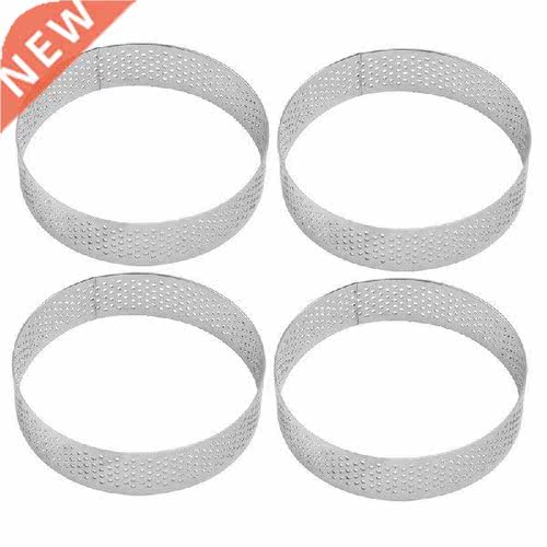 New 4 Pack Stainless Steel Tart Rings, Heat-Resistant