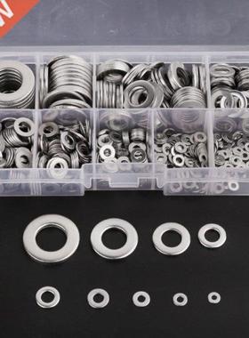 580Pcs/Box Stainless Steel Flat Washers Assortment Set Plain