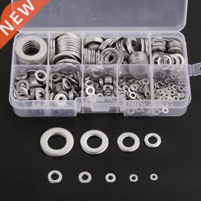 580Pcs/Box Stainless Steel Flat Washers Assortment Set Plain