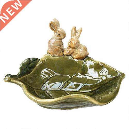 Pastoral Retro Porcelain Rabbit Soap Dish Decorative