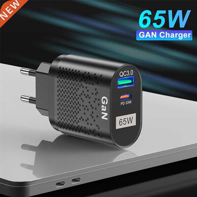 GaN 65W USB Charger QC 3.0 Portable USB Charger for Iphone C