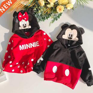 Kids Mickey Minnie Cute Sweatshirt Hoodies Coat Warm Winter