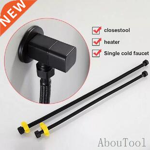 Silver Black Faucet Water Inlet Hose Water Heater Water