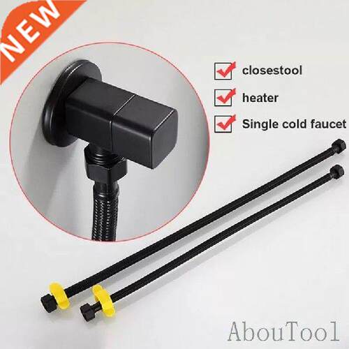 Silver Black Faucet Water Inlet Hose Water Heater Water