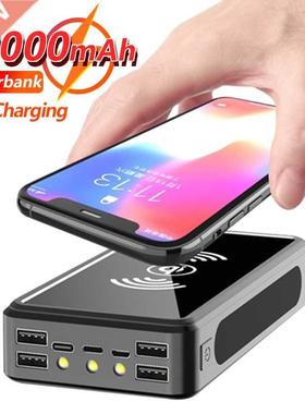 80000mAh Sol Power Bank Wireless Portable Chger Outdoor