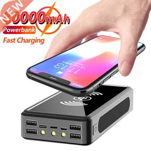 80000mAh Sol Power Bank Wireless Portable Chger Outdoor