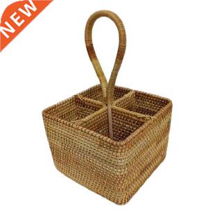 Wicker Baskets 7x7 Square Willow Picnic Basket With Braided