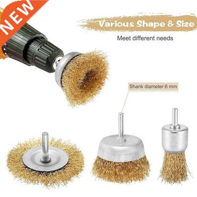 3Pcs Brush Wire Brushes 30/50mm Wheel Brushes 6mm Shank Rust