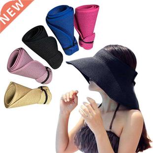 2021 Women Summer Visors Hat Foldable Sun Hat Wide Large Bri