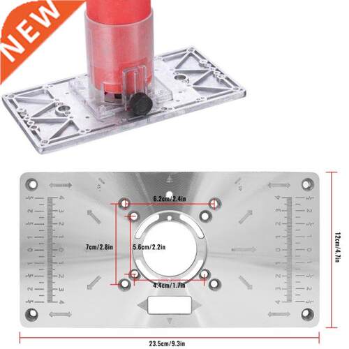 Router Table Insert Plate with 4 Rings and Screws for Woodwo